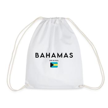 Bahamian pride, minimalist sleek design - Drawstring Bag - white - Front