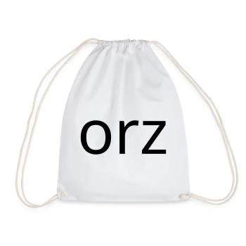 orz emoticon désespoir ASCII classique - Sac de sport léger - blanc - Devant