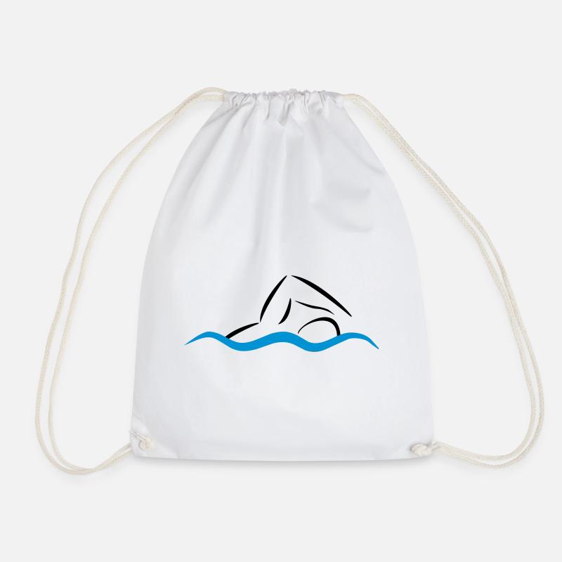 schwimmen - Turnbeutel - Weiß