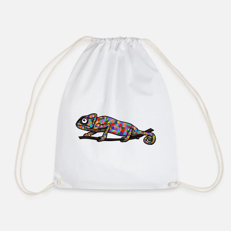 Chameleon - Drawstring Bag - white