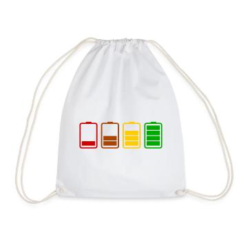 Accumulator / battery - Drawstring Bag - white - Front