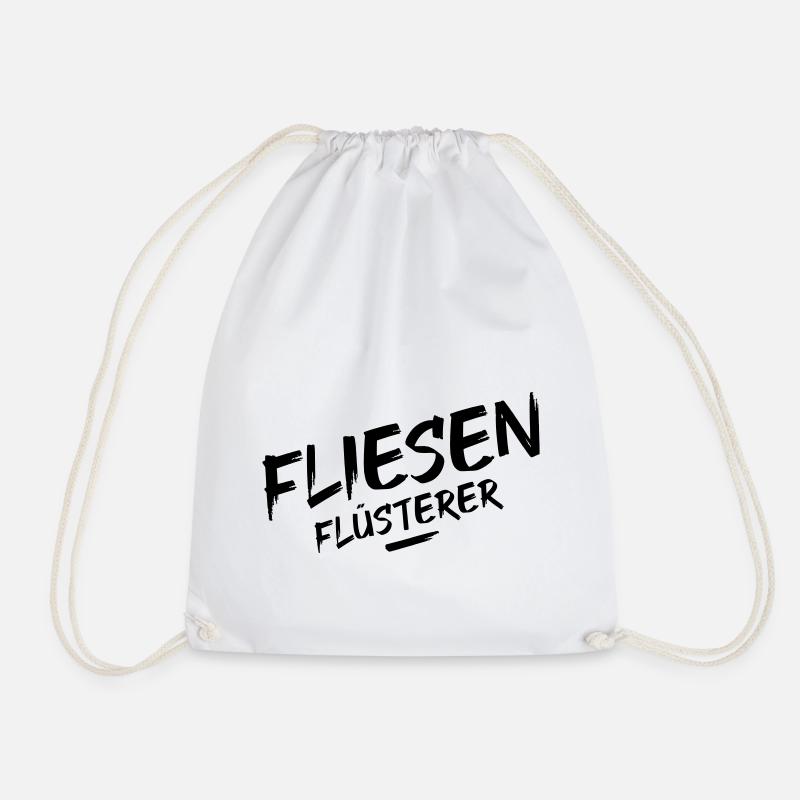 Fliesenleger Geschenke Sprüche Fliesen Flüsterer - Turnbeutel - Weiß