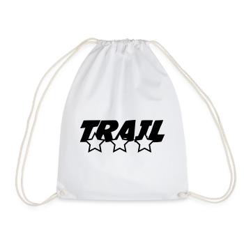 Running / Jogging / Run / Trail / Sport - Drawstring Bag - white - Front