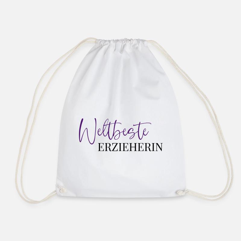 Weltbeste Erzieherin - Turnbeutel - Weiß
