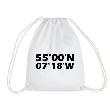 Derry coordinates - Drawstring Bag - white - Front