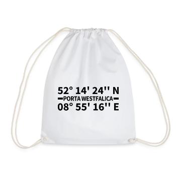 Porta Westfalica coordinates - Drawstring Bag - white - Front