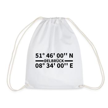 Delbrück coordinates - Drawstring Bag - white - Front