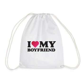 J’aime mon petit ami - Sac de sport léger - blanc - Devant