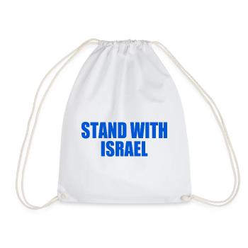 Stand with israel - Drawstring Bag - white - Front