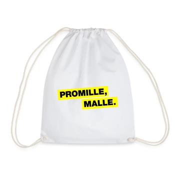 Promille, Malle - Turnbeutel - Weiß - Vorne