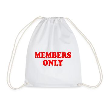 members only - Drawstring Bag - white - Front