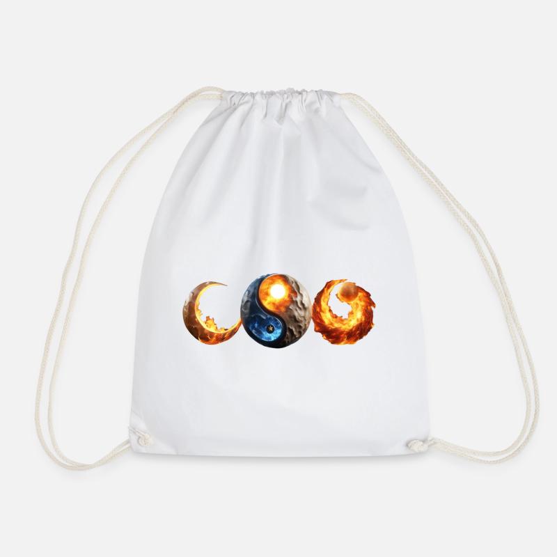 Planets on fire - Drawstring Bag - white