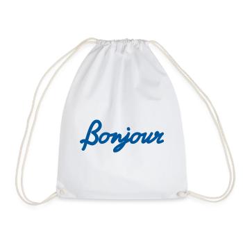 Bonjour – The essence of French chic - Drawstring Bag - white - Front