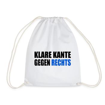 klare kante gegen rechts - Turnbeutel - Weiß - Vorne