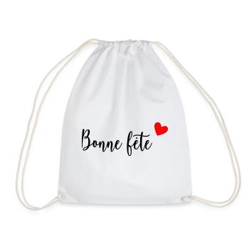 BONNE FÊTE. COEUR. BONNE FÊTE MAMAN. MAMAN - Sac de sport léger - blanc - Devant