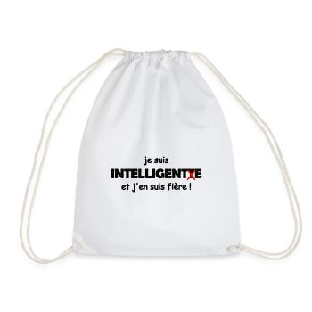 Proud to be smart - Drawstring Bag - white - Front