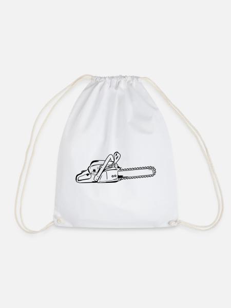 Chainsaw - Drawstring Bag - white