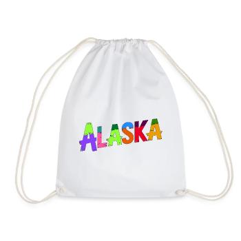 Conception typographique artistique vibrante de l’Alaska - Sac de sport léger - blanc - Devant
