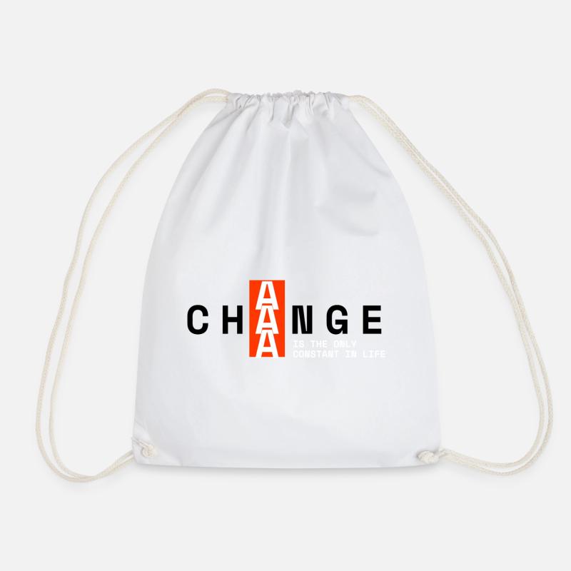 CHANGE – Minimal Design - Turnbeutel - Weiß