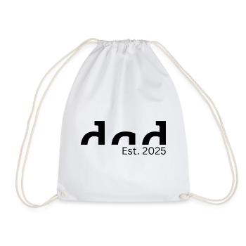 Fondation de papa en 2025 - Cadeau pour les futurs pères - Sac de sport léger - blanc - Devant