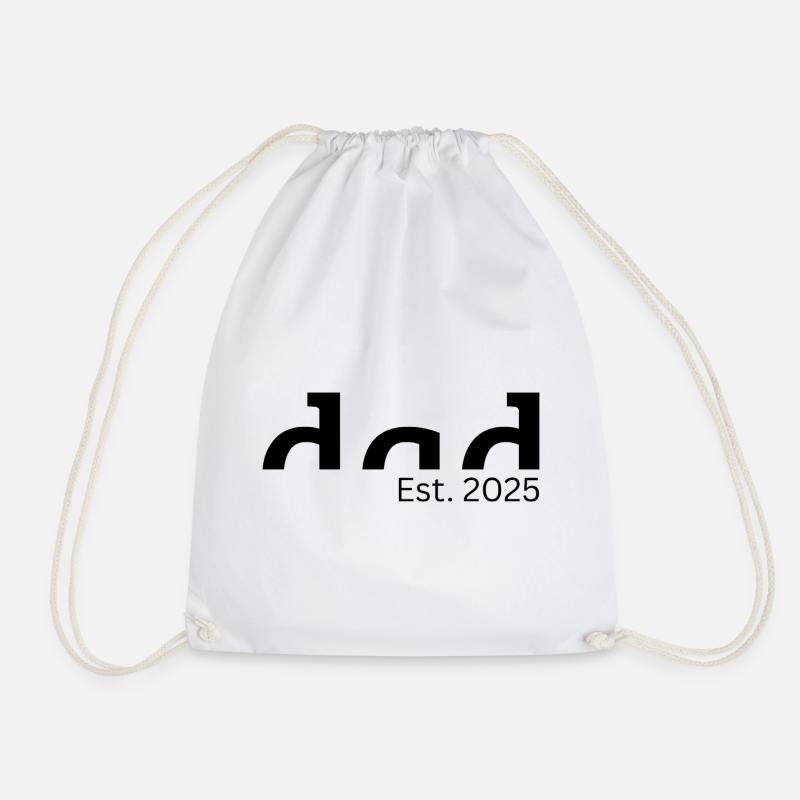 Dad Est. 2025 - Geschenk für werdende Väter - Turnbeutel - Weiß