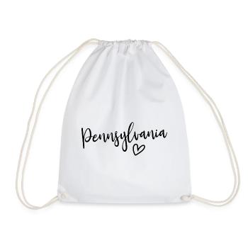 Pennsylvania Heart Women's Love Pennsylvania - Drawstring Bag - white - Front
