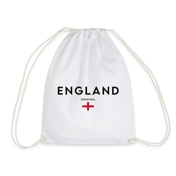 Drapeau anglais, design minimaliste élégant - Sac de sport léger - blanc - Devant