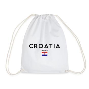 Drapeau croate, design minimaliste élégant - Sac de sport léger - blanc - Devant