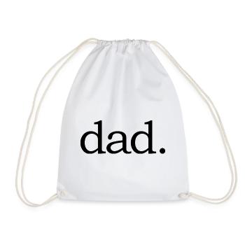 dad - dad - Drawstring Bag - white - Front
