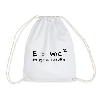 Coffee Lover Scientific Humor - Drawstring Bag - white - Front
