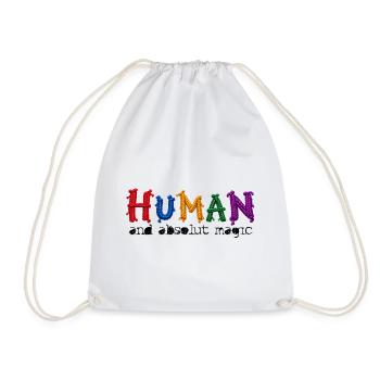 HUMAN – and absolut magic - Turnbeutel - Weiß - Vorne