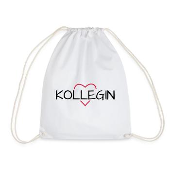 Colleague heart favorite colleague gift - Drawstring Bag - white - Front