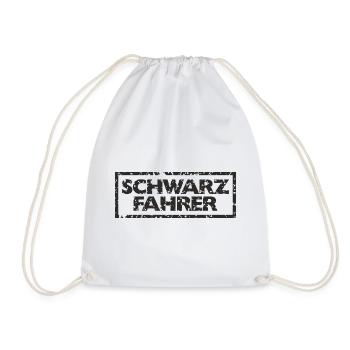 Schwarzfahrer (Vintage Schwarz) - Turnbeutel - Weiß - Vorne