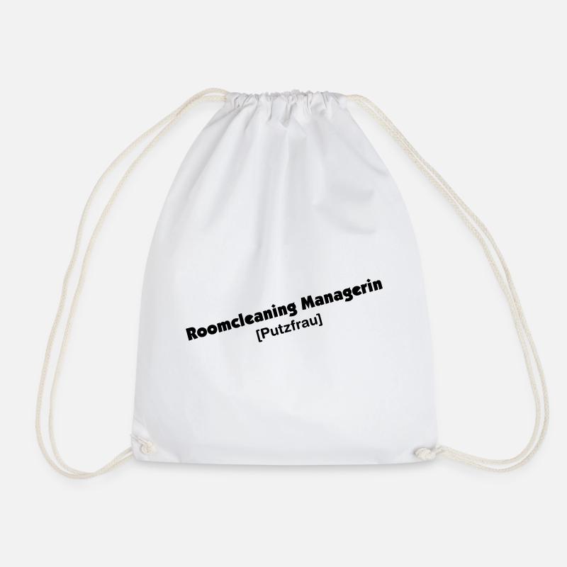 Lustiges Putzfrau Roomcleaning Managerin Geschenk - Turnbeutel - Weiß