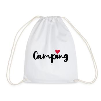 Camping Camper Coeur Vacances d’été Camping-car Fan - Sac de sport léger - blanc - Devant