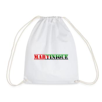 Martinique rouge vert noir - Sac de sport léger - blanc - Devant