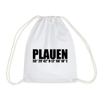 Plauen Koordinaten - Turnbeutel - Weiß - Vorne