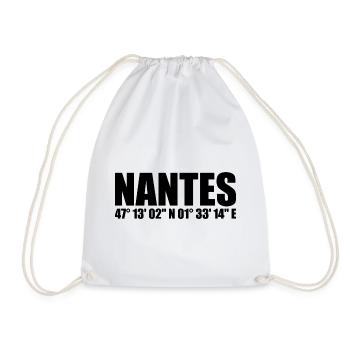 Coordonnées de Nantes - Sac de sport léger - blanc - Devant