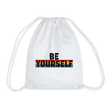 Chemise arc-en-ciel LGBT Soyez vous-même - Sac de sport léger - blanc - Devant