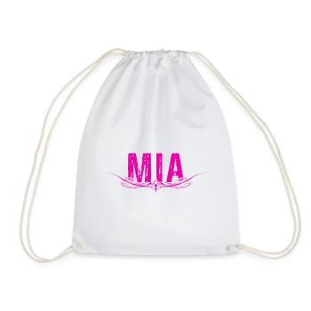 MIA decorated - Drawstring Bag - white - Front