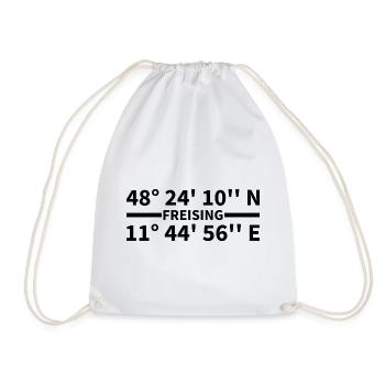 Freising coordinates - Drawstring Bag - white - Front