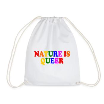 Nature is queer - Turnbeutel - Weiß - Vorne