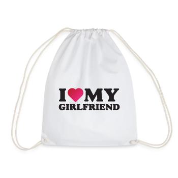 J’aime ma petite amie - Sac de sport léger - blanc - Devant