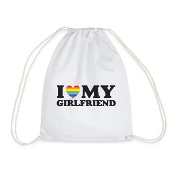 J’aime ma copine - LGBTQ - Sac de sport léger - blanc - Devant