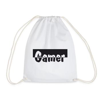 Gamer - Turnbeutel - Weiß - Vorne