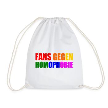 fans gegen homophobie - Turnbeutel - Weiß - Vorne
