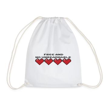 Cœurs Pixel Art Retro - Sac de sport léger - blanc - Devant