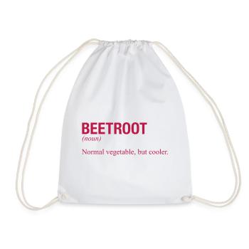 BEETROOT Rote Bete - Turnbeutel - Weiß - Vorne