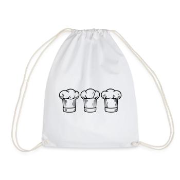 3 Toques - Drawstring Bag - white - Front