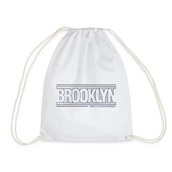 Creative Brooklyn City Skyline - Drawstring Bag - white - Front